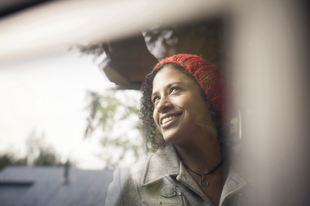 Romina Looking Out A Window